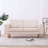 vidaXL dvosjed od tkanine krem | shoptok.hr