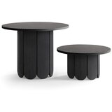 Woodman Crni okrugao stolić za kavu u dekoru hrasta ø 78 cm Soft – | shoptok.hr