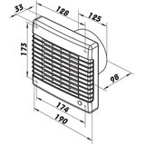  Dalap 41114 - Aksijalni ventilator sa automatskom žaluzinom 125 LV 30W/230V | Eponuda.com
