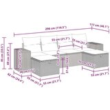 vidaXL 6-dijelni set vrtnih sofa s jastucima crni od poliratana | shoptok.hr
