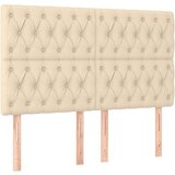  Posteljni okvir z vzglavjem krem 140x200 cm blago, (20906870) | Shoptok.si