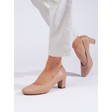 SERGIO LEONE Elegant beige women's pumps cene