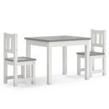The Living Store 3-delni komplet otroške mize in stolov bel in siv MDF - Komplet Otroške Mize In Stolov, (21419635) | Shoptok.si