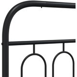  Metalni okvir kreveta uzglavlje i podnožje crni 107x203 cm | shoptok.hr