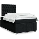 vidaXL Krevet box spring s madracem crni 120 x 190 cm od tkanine | shoptok.hr
