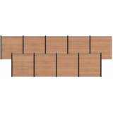 PANEL ograde 9 pcs WPC i aluminij Smeđa | shoptok.hr