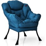 Namještaj Tapecirana fotelja s naslonima za ruke i bočnim džepom Fotelja za opuštanje Ležaljka TV fotelja, | shoptok.hr