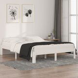 The Living Store Posteljni okvir bel iz trdnega lesa 150x200 cm - Posteljni Okvir, (21530633) | Shoptok.si
