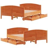 vidaXL Okvir kreveta bez madraca voštano smeđi 150x200 cm od borovine | shoptok.hr