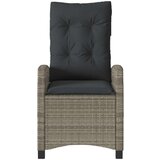 vidaXL Bistro garnitura 3-delna z blazinami siv poli ratan | Shoptok.si