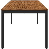 Stol za večeru u vrtu Prirodna i crna 147 x 88,5 x 75 cm | shoptok.hr