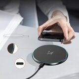 Wozinsky WLI-01Y 15W Qi bežični punjač s USB-C kabelom crni | shoptok.hr