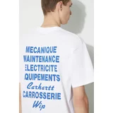 Carhartt WIP Pamučna majica S/S Mechanics T-Shirt za muškarce, boja: bijela, s tiskom, I032880.02XX