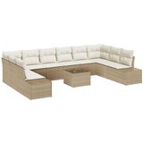 vidaXL Set od 11 vrtnih kauča s jastučićima Smeđi poli ratan | shoptok.hr