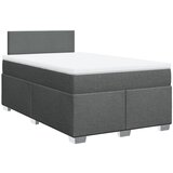Maison Chic Box spring postelja - Vzmetna postelja z vzmetnico temno siva 120x200 cm blago SL18038, (21892800) | Shoptok.si