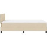  Postelja z vzmetnico z vzmetnico krema 120 x 190 cm blago, (5000127838) | Shoptok.si