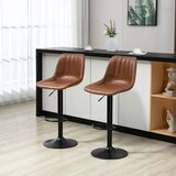  Set od 2 barske stolice u retro stilu s osloncem za noge podesiva visina 43 cm x 49 5 cm x 111 cm | shoptok.hr
