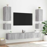  Zidni TV ormarić s LED svjetlima siva boja hrasta 100x35x31 cm | shoptok.hr