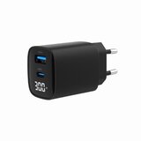 Gembird TA-UC-PDQC30LCD-BK-01 2-portni USB A/C PD/QC 3.0 30W/ 3A hitri polnilnik USB črn LCD, (5000115358) Cene