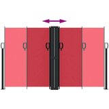  Uvlačiva bočna tenda 140 x 600 cm crvena | shoptok.hr