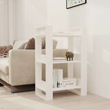  Knjižna omara/pregrada bela 60x35x91 cm trdna borovina, (20705695) | Shoptok.si