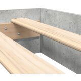  Krevetna polica s policom 2 pcs Beton siva 180 x 200 cm Beton | shoptok.hr