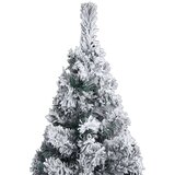 vidaXL Usko umjetno božićno drvce sa snijegom zeleno 120 cm PVC | shoptok.hr