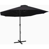  Zunanji senčnik z aluminijastim drogom 460x270 cm črn | Shoptok.si