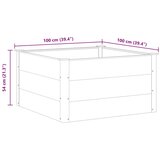  Vrtna Posuda za Sadnju WPC 100x100x54 cm Siva | shoptok.hr