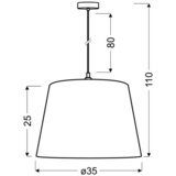 Lesnina XXXL VISEČA SVETILKA Mirage 35/35/110 cm E27 | Shoptok.si