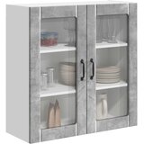 Zidni stakleni ormarić Lucca Betonska siva 80 x 31 x 80 cm | shoptok.hr