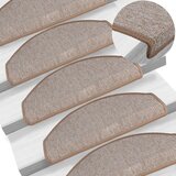  Prostirke za stepenice 15 kom 65x24x4 cm svijetlosmeđe poluokrugle velike | Shoptok.si