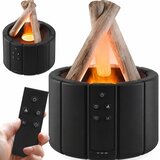 Verk 24615_CZ USB ovlaživač zraka i aroma difuzor 250 ml, RGB LED efekt kamina + daljinski &amp;ndash; crni Slike