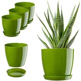 KADAX cvetlični lonec, pokrov za cvetlični lonec, 18 cm, stojalo za rože, zelena plastika, 3 kosi., (5000353311) Slike