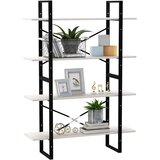 Ormarić za knjige s 4 razine bijeli 100x30x140 cm od borovine | shoptok.hr
