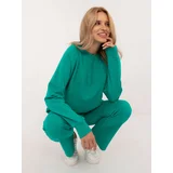 Fashion Hunters Green women's tracksuit with oversize sweatshirt