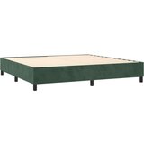  Krevet s oprugama i madracem tamnozeleni 200x200 cm baršunasti | shoptok.hr