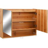 vidaXL LED kopalniška omarica z ogledalom hrast 80x15x60 cm MDF | Shoptok.si