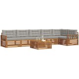  Set vanjskih sofa 7 kom. Prirodna i svijetlo siva | shoptok.hr