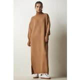  Women's Biscuit Turtleneck Slit Oversize Knitwear Dress | Shoptok.si