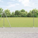  Vanjski Euro Ograda s Betonskom Podlogom 25 x 1,2 m Srebrna | shoptok.hr