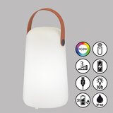 Fischer & Honsel Bela/rjava LED namizna svetilka (višina 21 cm) Collgar – | Shoptok.si