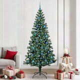  Umjetno predsvijetljeno božićno drvce Zelena 240 cm PVC i metal | shoptok.hr