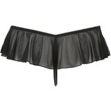 Cottelli Otvorene biserne tange s volanima (crne) - XL | shoptok.hr