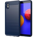 Cadorabo Ohišje, združljiv s Samsungom v brušenem modrem - zaščitnem pokrovu, narejen iz fleksibilnega silikona TPU v videzu iz nerjavečega jekla ogljika, (20591422) | Shoptok.si