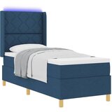  Krevet s opruga kutije s LED trakama Plava 80 x 200 cm tkanina | shoptok.hr