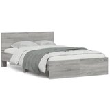  The Living Store Posteljni okvir z vzglavjem siva sonoma 120x190 cm - Posteljni Okvir, (21524127) | Shoptok.si