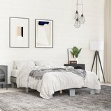 Furnova Posteljni okvir siva sonoma 135x190 cm inženirski les in kovina, (21937281) Cene