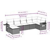  7-dijelni set vrtnih sofa svjetlosivi od poliratana | shoptok.hr