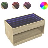 Stolić s beskonačnim LED svjetlima boja hrasta 90x50x50 cm | shoptok.hr